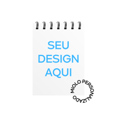 Bloco de anotações personalizado A6 | MIOLO PERSONALIZADO (capa flexível)