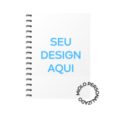 Caderno A5 - MIOLO PERSONALIZADO (capa flexível)